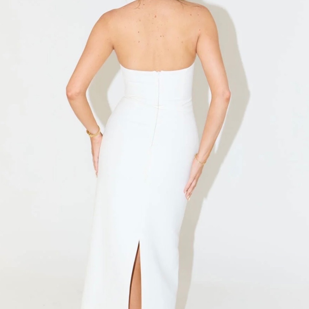 The Ultimate Muse Halter Neck Midi Dress - White - Picture 2 of 7